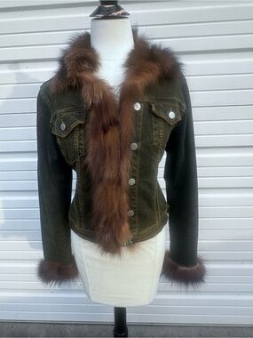 KRYOS Paris Y2K denim fox jacket